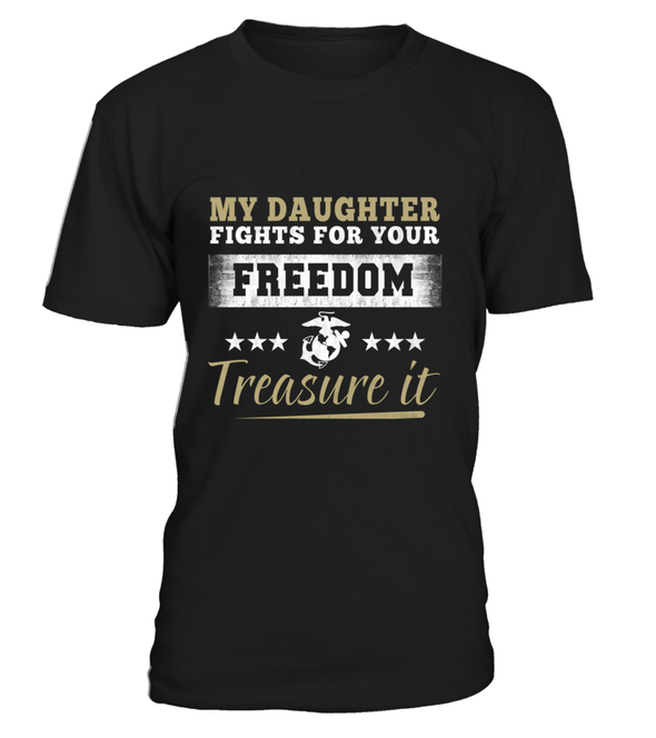 Marine Mom Daughter Treasure It T-shirts - MotherProud