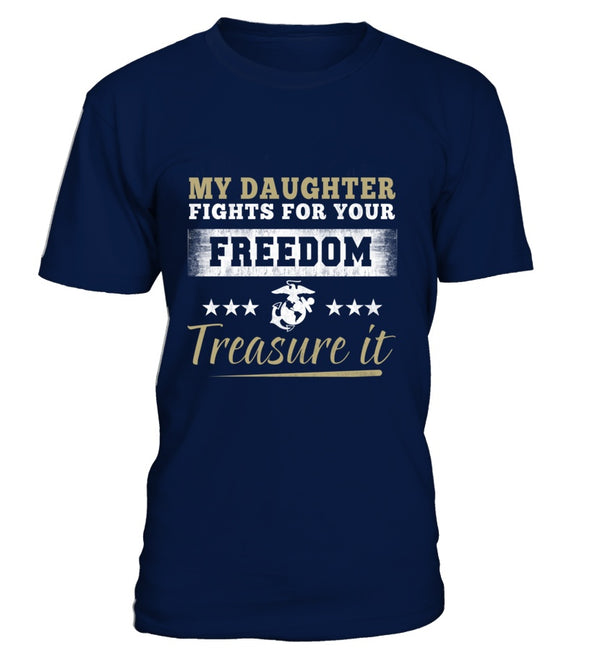 Marine Mom Daughter Treasure It T-shirts - MotherProud