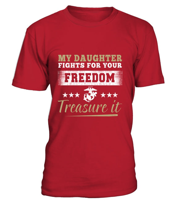 Marine Mom Daughter Treasure It T-shirts - MotherProud