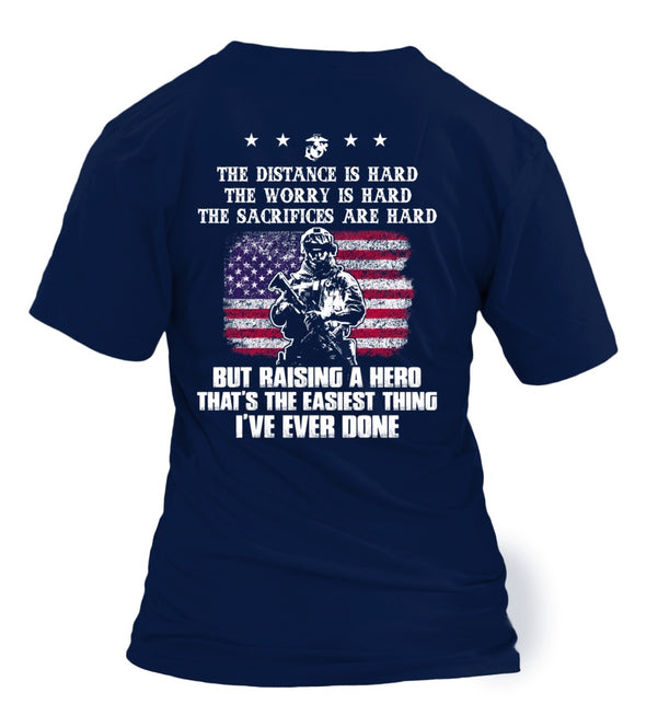 Marine Mom Easy Raising Hero T-shirts - MotherProud