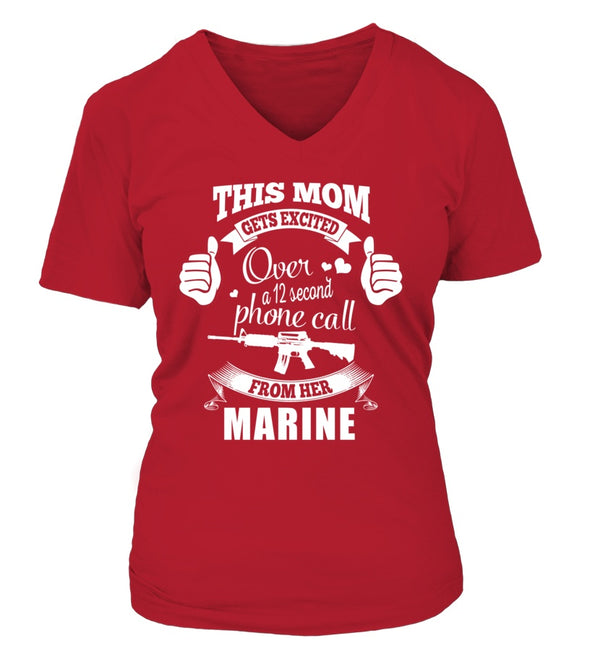 Marine Mom Gets Excited T-shirts - MotherProud