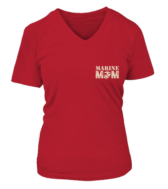 Marine Mom He Risks His Life T-shirts - MotherProud