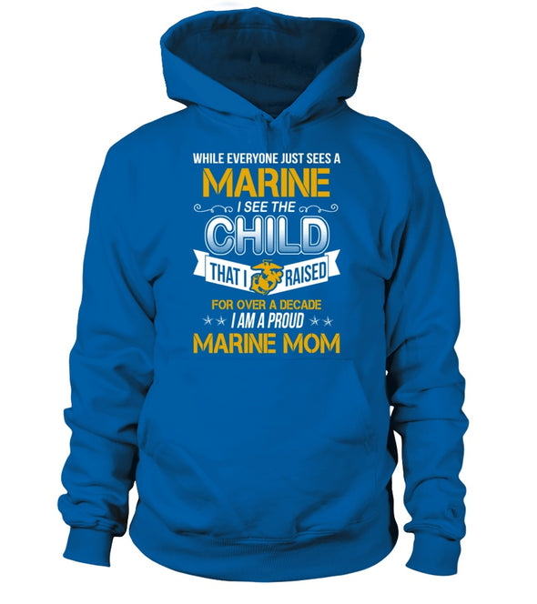 Marine Mom Over A Decade T-shirts - MotherProud