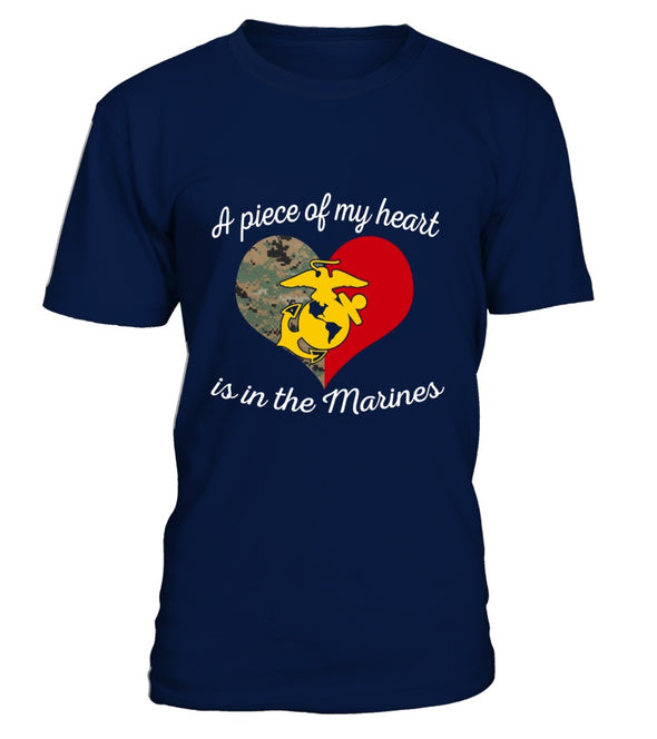 Marine Mom Piece Of My Heart T-shirts - MotherProud