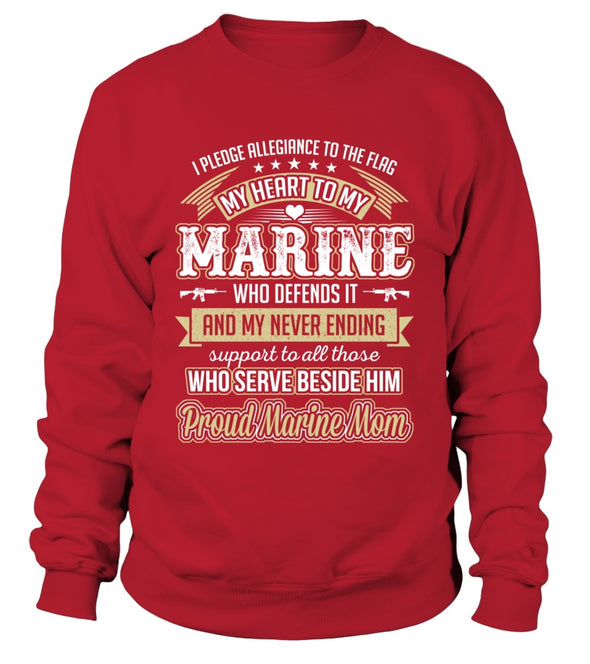 Marine Mom Pledge Allegiance T-shirts - MotherProud