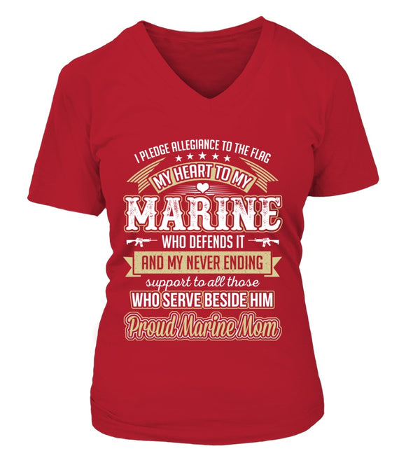 Marine Mom Pledge Allegiance T-shirts - MotherProud