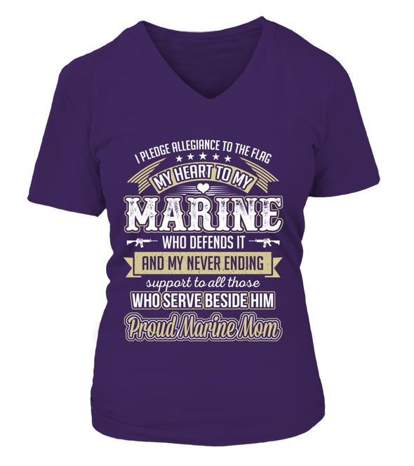 Marine Mom Pledge Allegiance T-shirts - MotherProud