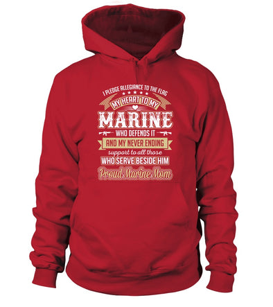 Marine Mom Pledge Allegiance T-shirts - MotherProud