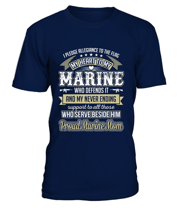 Marine Mom Pledge Allegiance T-shirts - MotherProud