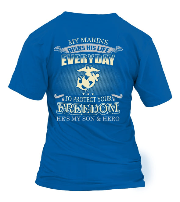 Marine Mom Protects Your Freedom T-shirts - MotherProud