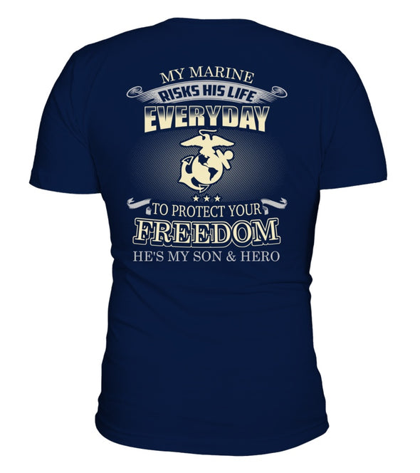 Marine Mom Protects Your Freedom T-shirts - MotherProud