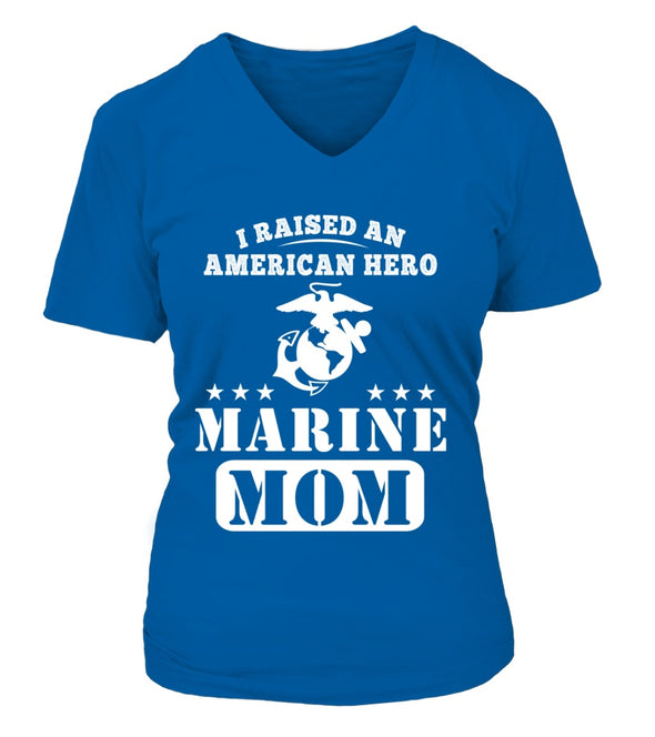 Marine Mom Raised American Hero T-shirts - MotherProud