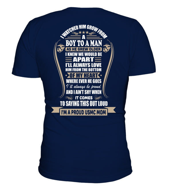 Marine Mom Watched Him Grow T-shirts - MotherProud