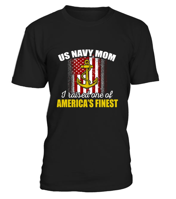 Navy Mom America Finest T-shirts - MotherProud