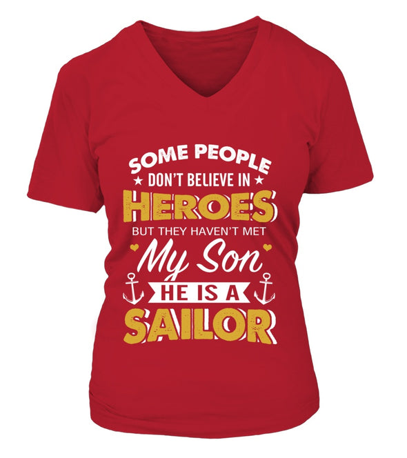 Navy Mom Believe In Heroes T-shirts - MotherProud