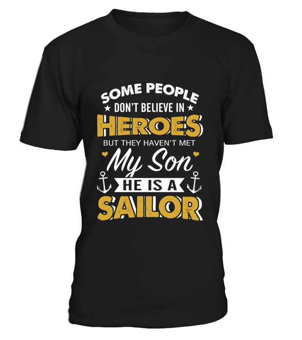 Navy Mom Believe In Heroes T-shirts - MotherProud