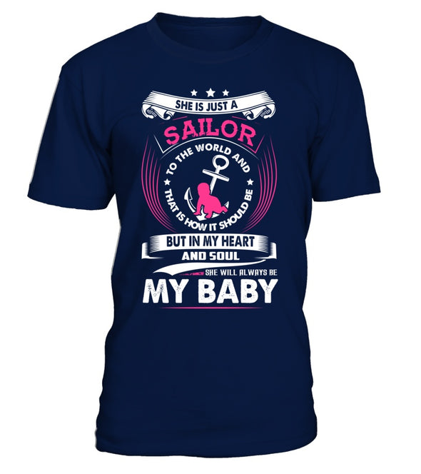 Navy Mom Daughter Always My Baby T-shirts - MotherProud