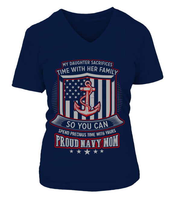 Navy Mom Daughter Sacrifices T-shirts - MotherProud