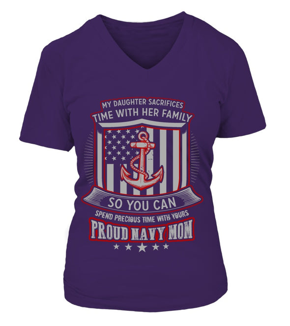 Navy Mom Daughter Sacrifices T-shirts - MotherProud