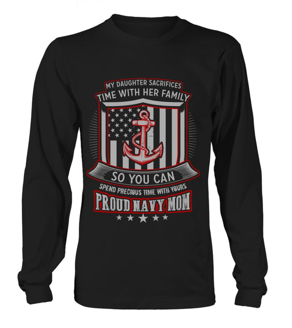 Navy Mom Daughter Sacrifices T-shirts - MotherProud