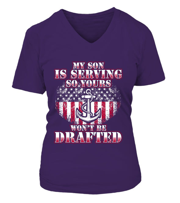 Navy Mom Drafted T-shirts - MotherProud