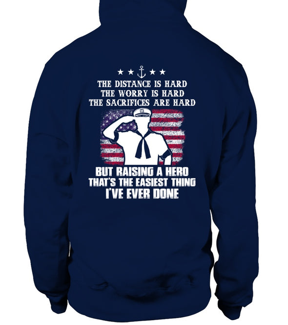 Navy Mom Easy Raising Hero 2-Sides T-shirts - MotherProud