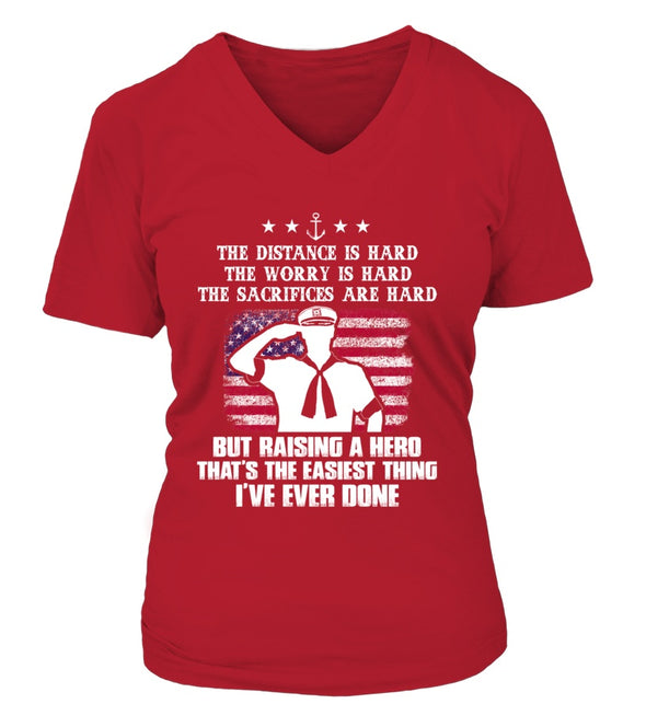 Navy Mom Easy Raising Hero Front T-shirts - MotherProud