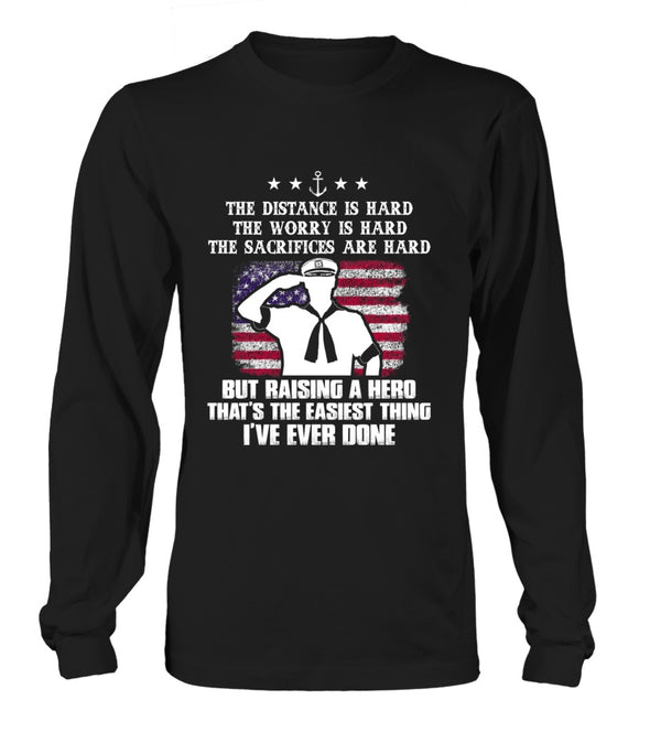 Navy Mom Easy Raising Hero Front T-shirts - MotherProud