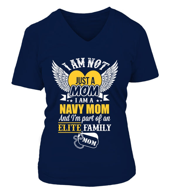 Navy Mom Elite Family T-shirts - MotherProud