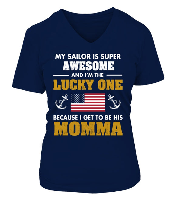 Navy Mom Lucky One T-shirts - MotherProud