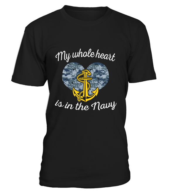 Navy Mom My Whole Heart T-shirts - MotherProud