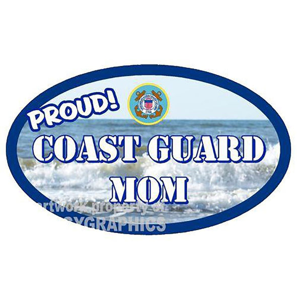 Proud Coast Guard Mom Vinyl Decal