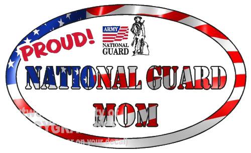Proud National Guard Mom Vinyl Decal - MotherProud