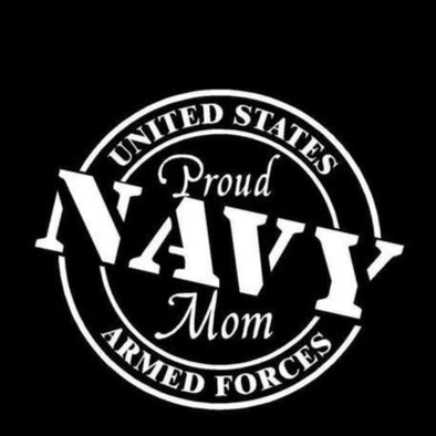 Proud Navy Vinyl Car Decal Mom - MotherProud