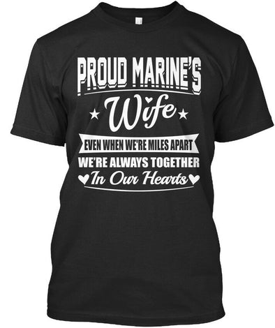 Proud Marines Wife Always Together T-shirts - MotherProud