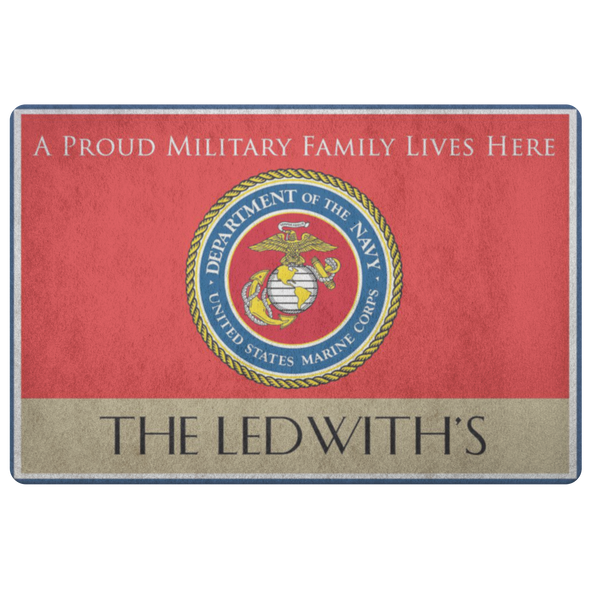 The Ledwith's Personalized Marines Doormat